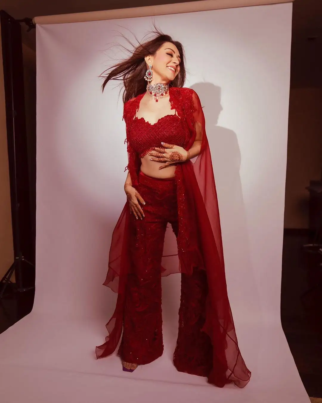 Hansika Motwani Ravishing Looks in Red Dress