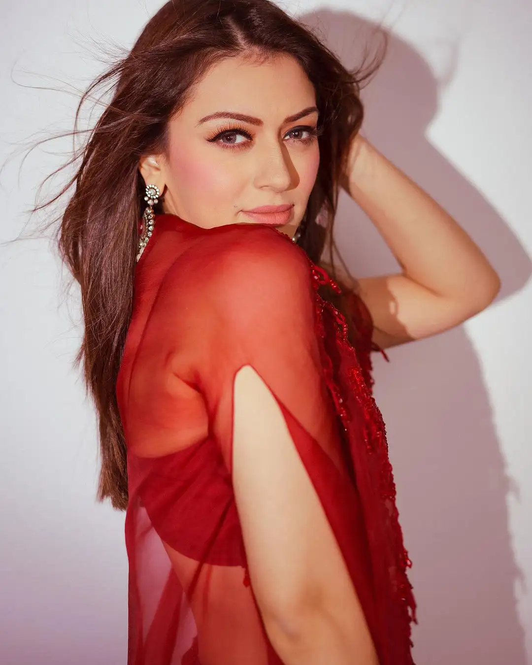 Hansika Motwani Ravishing Looks in Red Dress