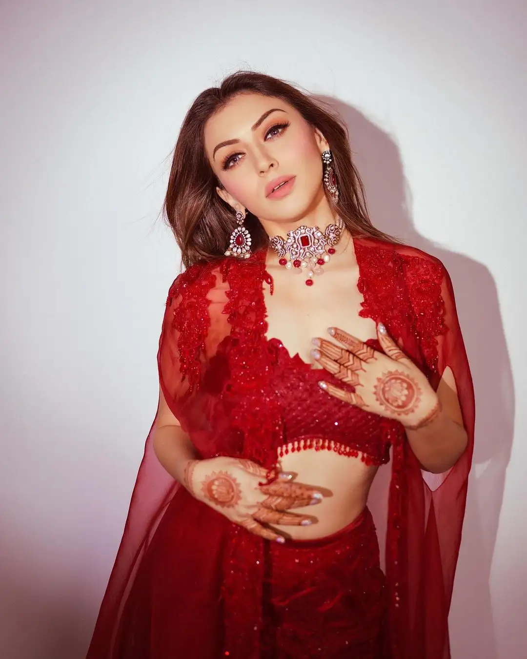Hansika Motwani Ravishing Looks in Red Dress