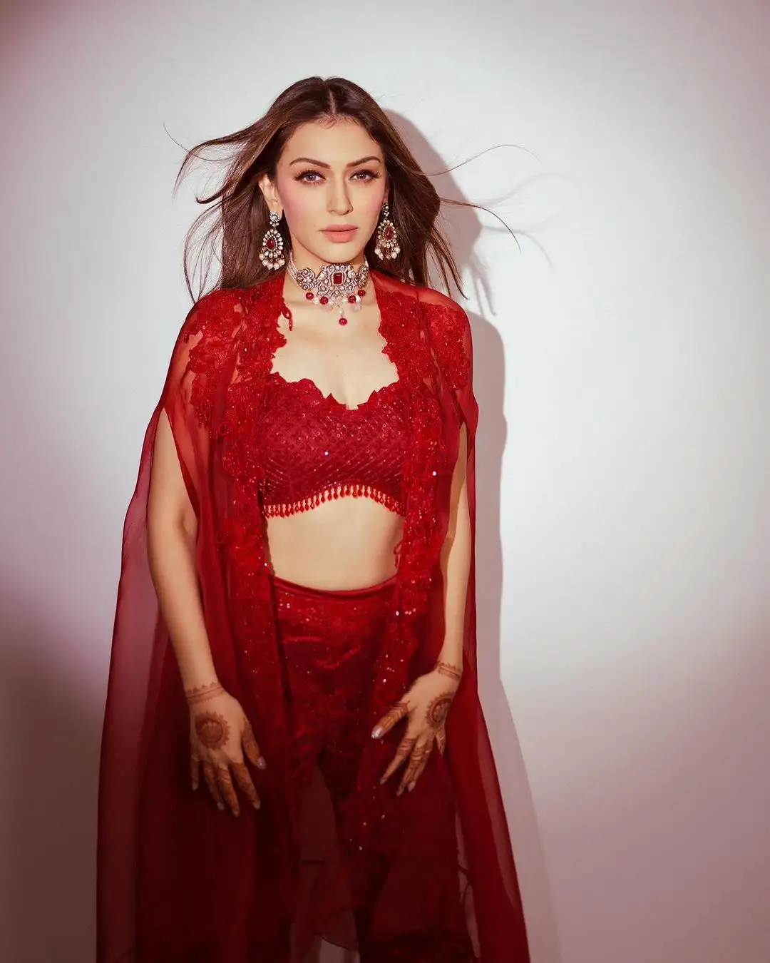 Hansika Motwani Ravishing Looks in Red Dress