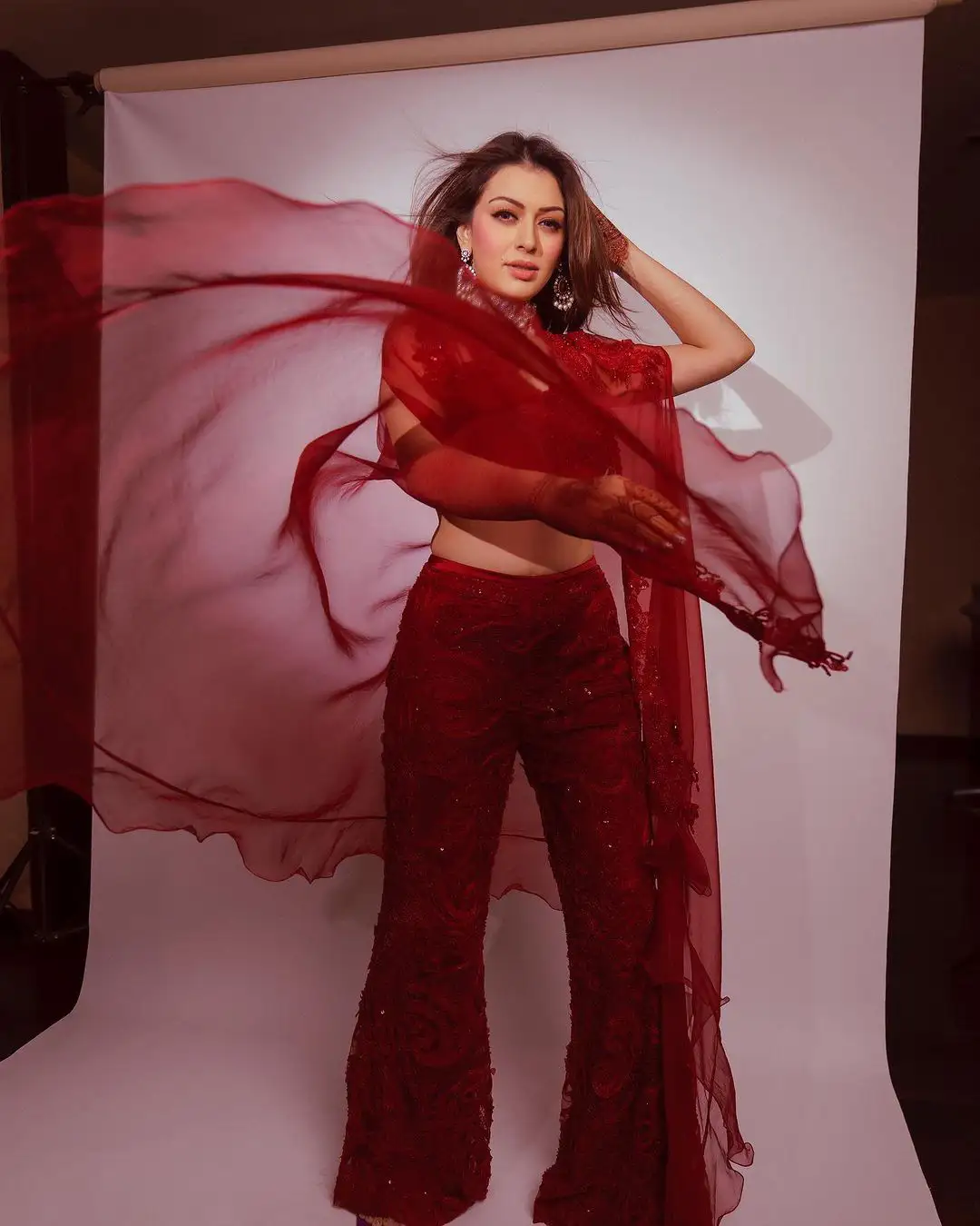 Hansika Motwani Ravishing Looks in Red Dress