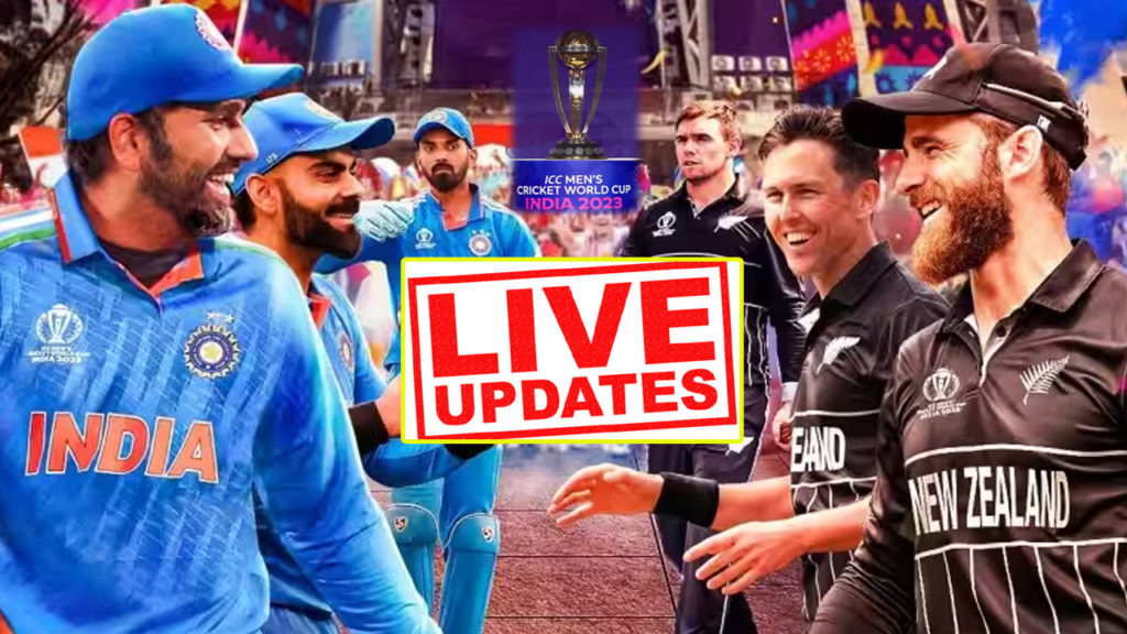 icc cricket world cup 2023 india vs new zealand 1st semi final live match score and updates