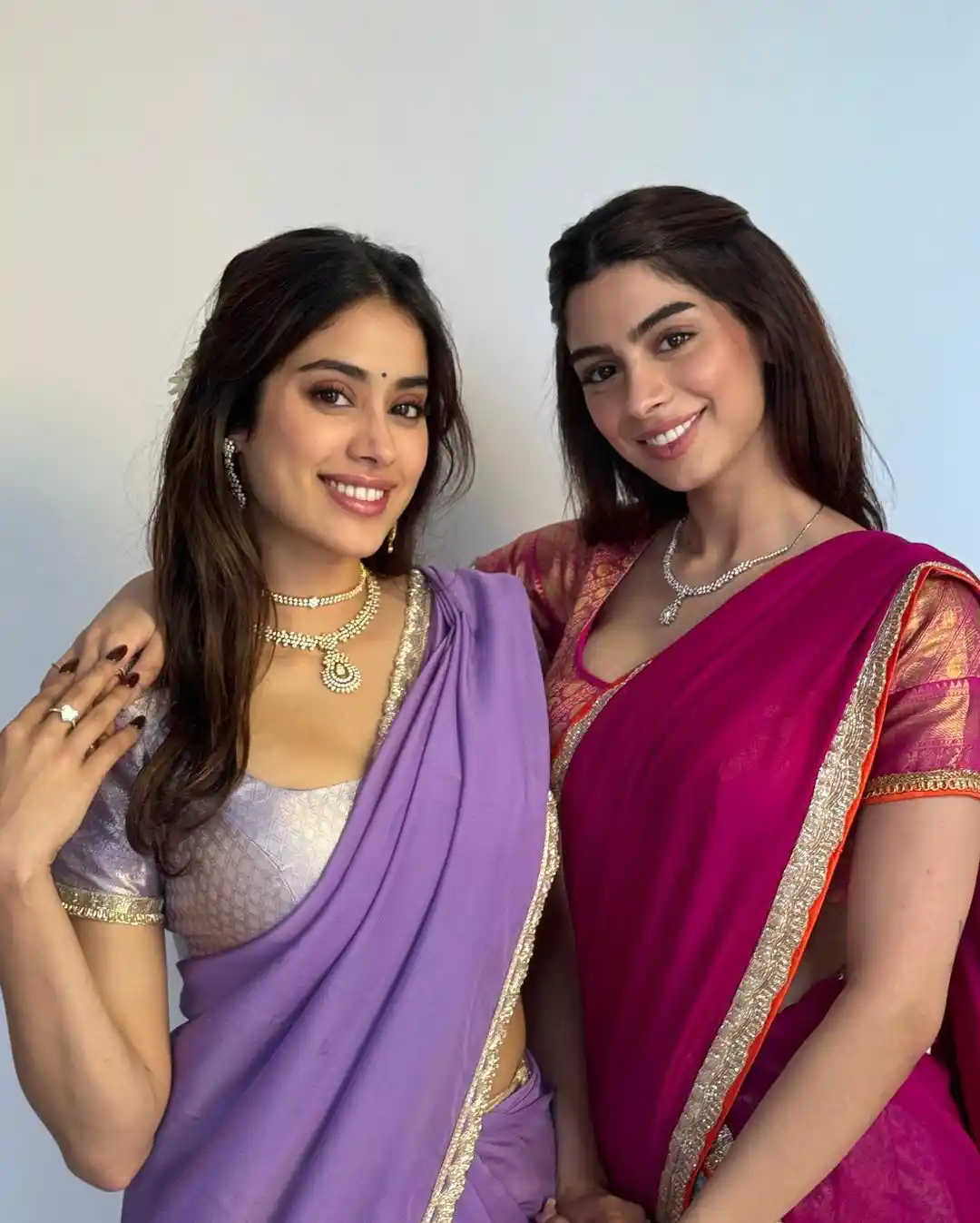 Janhvi Kapoor Kushi Kapoor Special Photo Shoot in Half Saree
