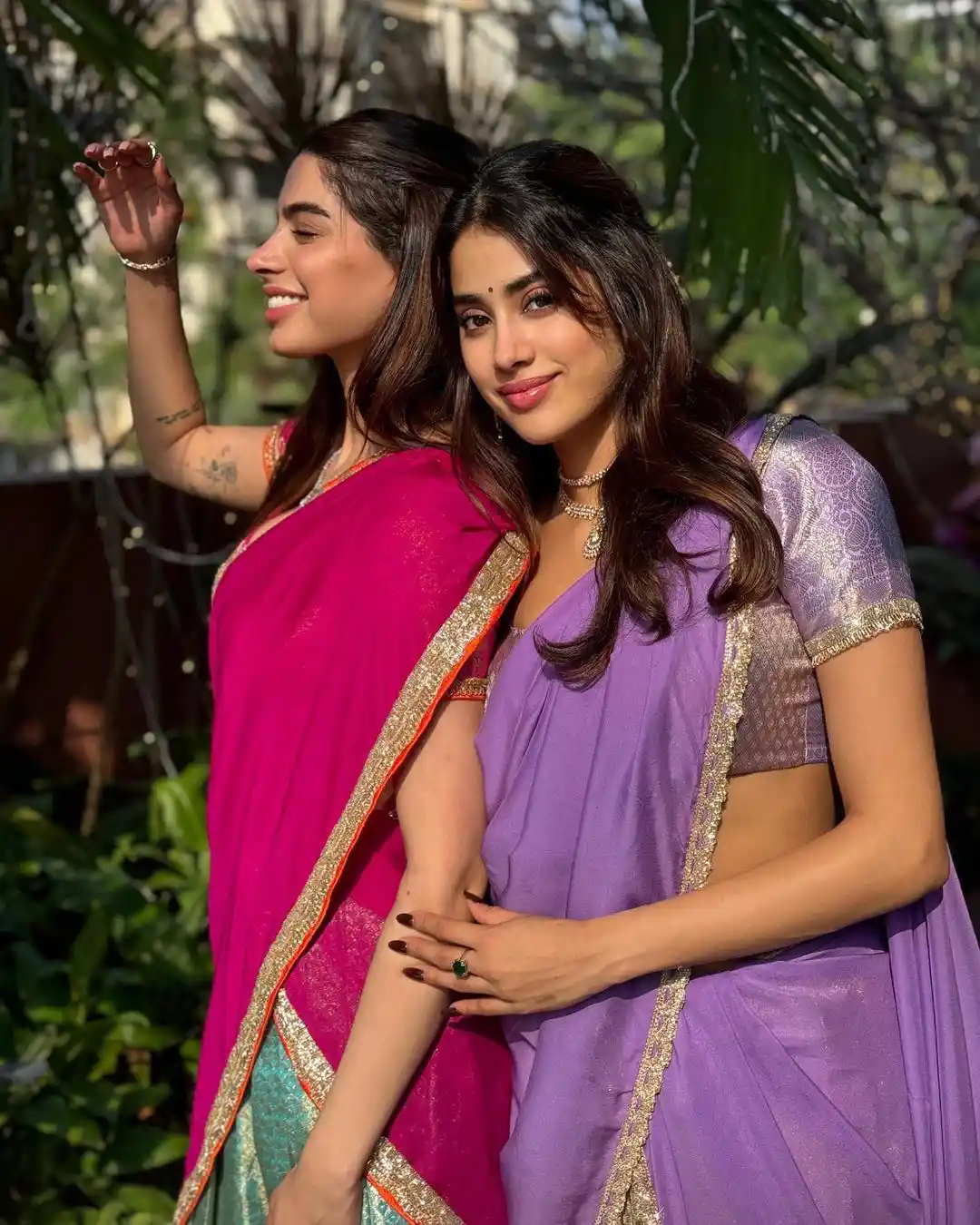 Janhvi Kapoor Kushi Kapoor Special Photo Shoot in Half Saree