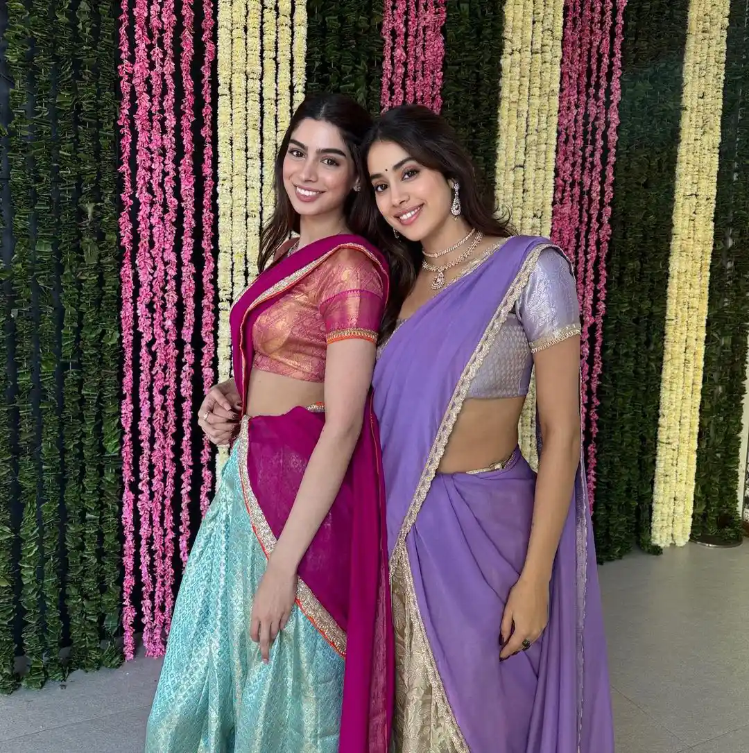Janhvi Kapoor Kushi Kapoor Special Photo Shoot in Half Saree