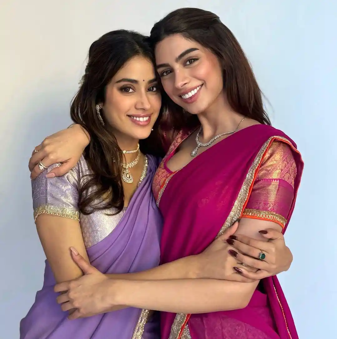 Janhvi Kapoor Kushi Kapoor Special Photo Shoot in Half Saree