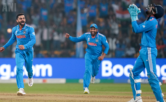 Virat Kohli Celebrates First International Wicket In 9 Years