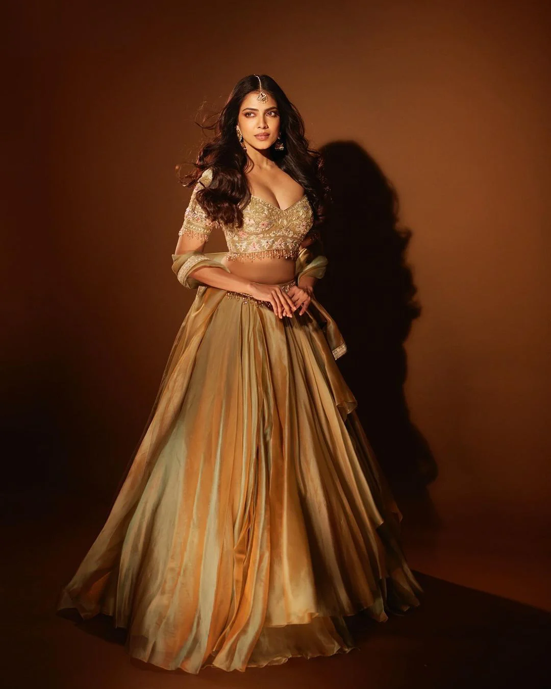 Malayala Actress Malavika Mohanan shines in gagra choli photos