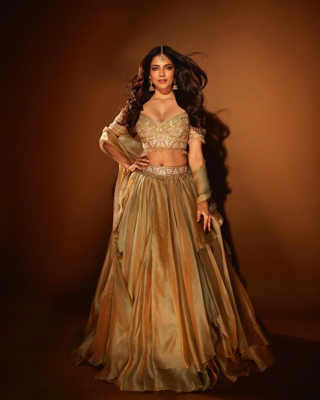 Malayala Actress Malavika Mohanan shines in gagra choli photos