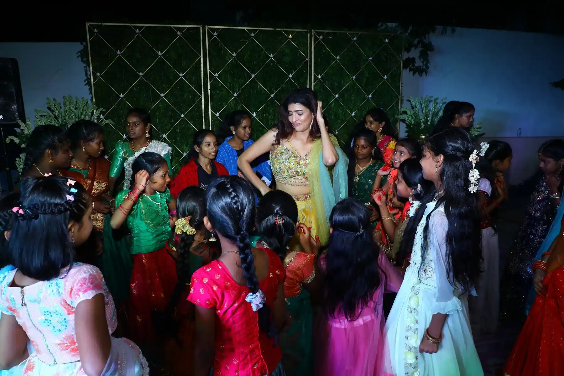 Manchu Lakshmi Diwali Celebrations with School Children's  