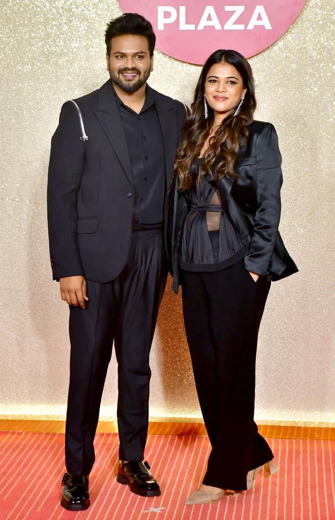 Manchu Manoj met Ambani along with his wife bhuma mounika