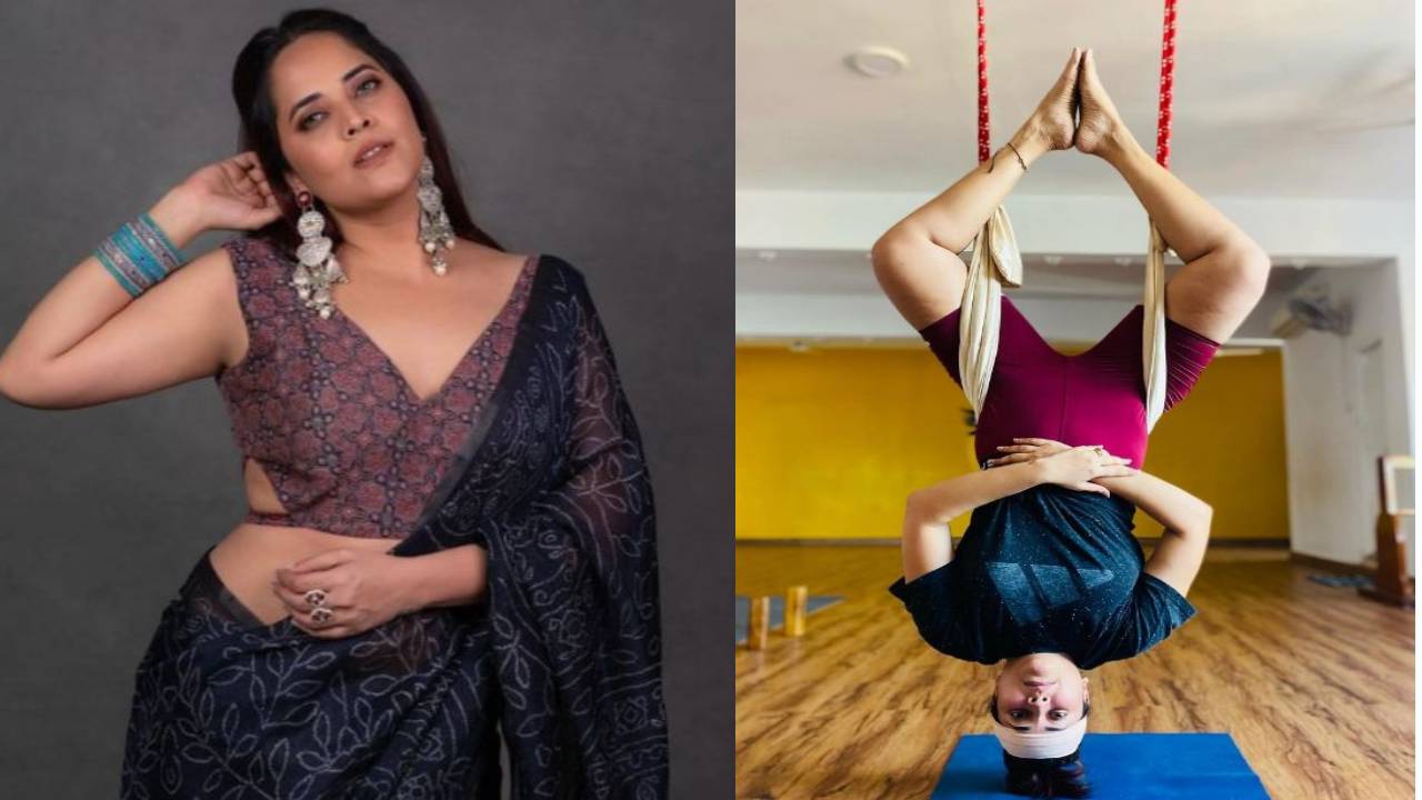 Anasuya Bharadwaj : ఫిట్నెస్ కోసం అనసూయ ఫీట్లు.. జిమ్లో తలకిందులుగా Anasuya Bharadwaj : ఫిట్నెస్ కోసం అనసూయ ఫీట్లు.. జిమ్లో తలకిందులుగా