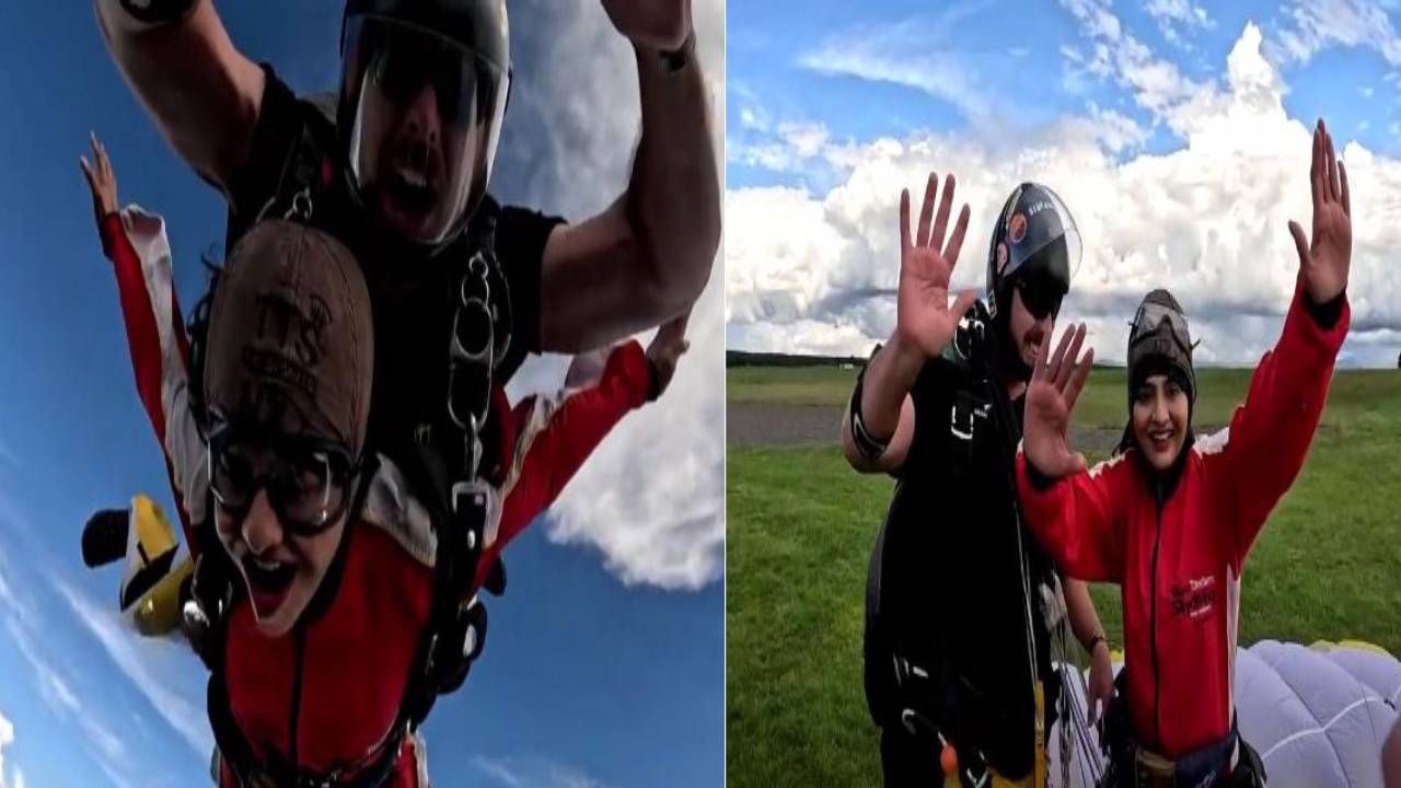 Madhubala Sky Diving : వయసుని లెక్క చేయకుండా స్కైడైవ్ చేసిన నటి మధుబాల Madhubala Sky Diving : వయసుని లెక్క చేయకుండా స్కైడైవ్ చేసిన నటి మధుబాల