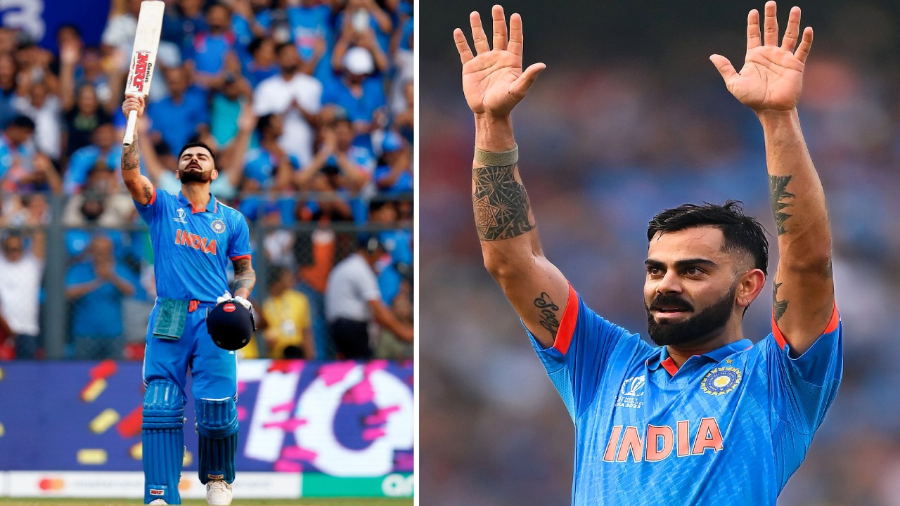 Virat Kohli : 50వ శ‌త‌కం చేసిన త‌రువాత విరాట్ కోహ్లీ సెల‌బ్రేష‌న్స్ ఫోటోలు