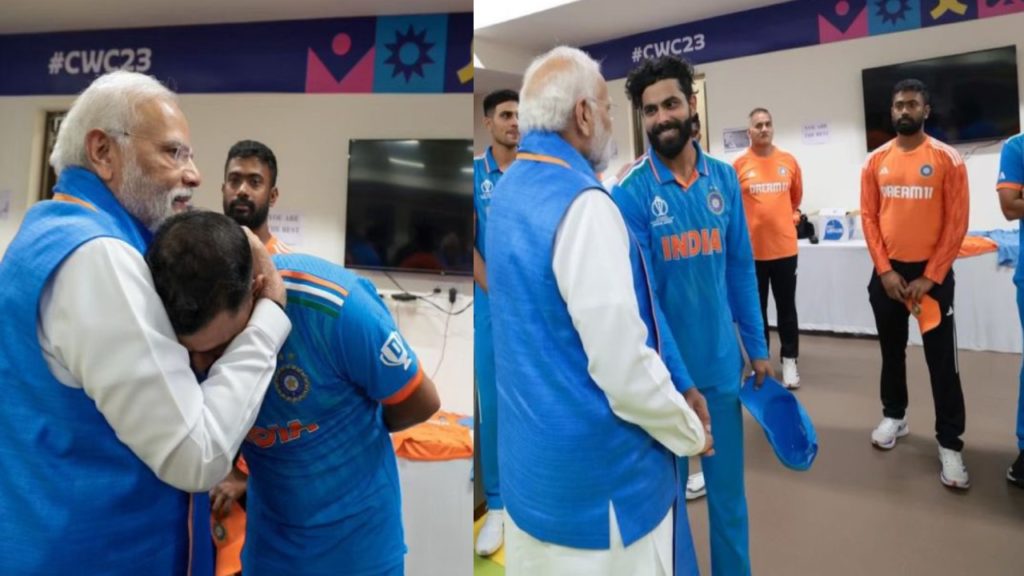 PM Narendra Modi visit to Indian dressing room