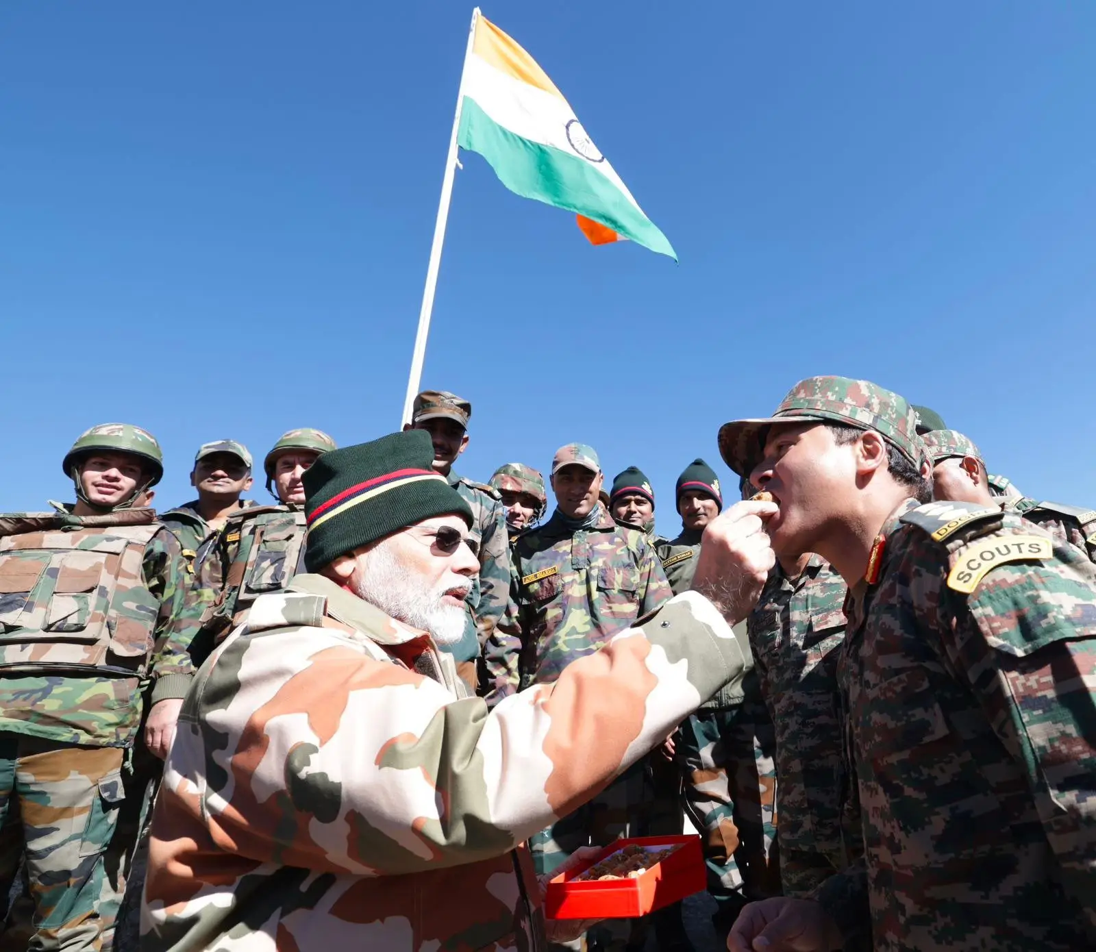 PM Modi celebrates Diwali with soldiers