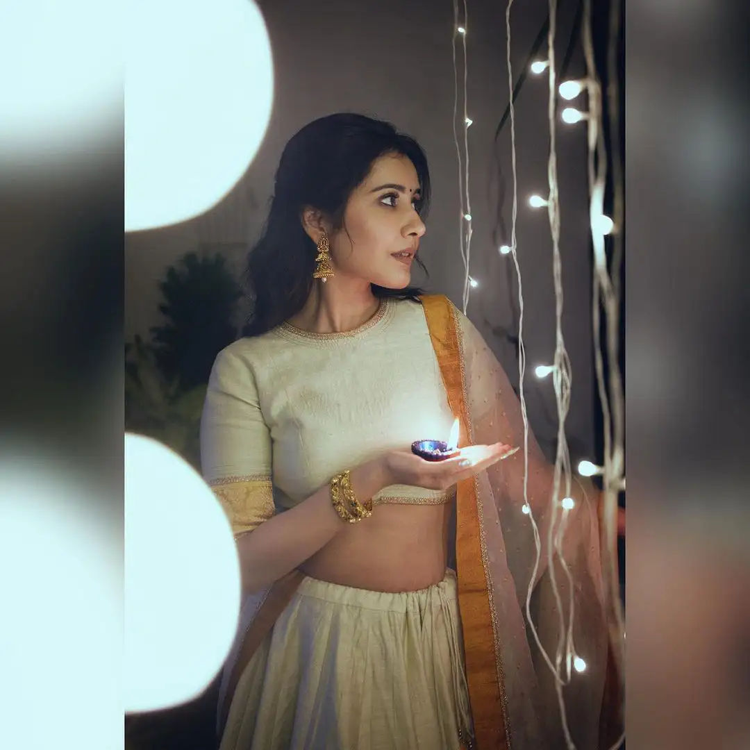 Raashii Khanna Diwali Special Photos with Lighting