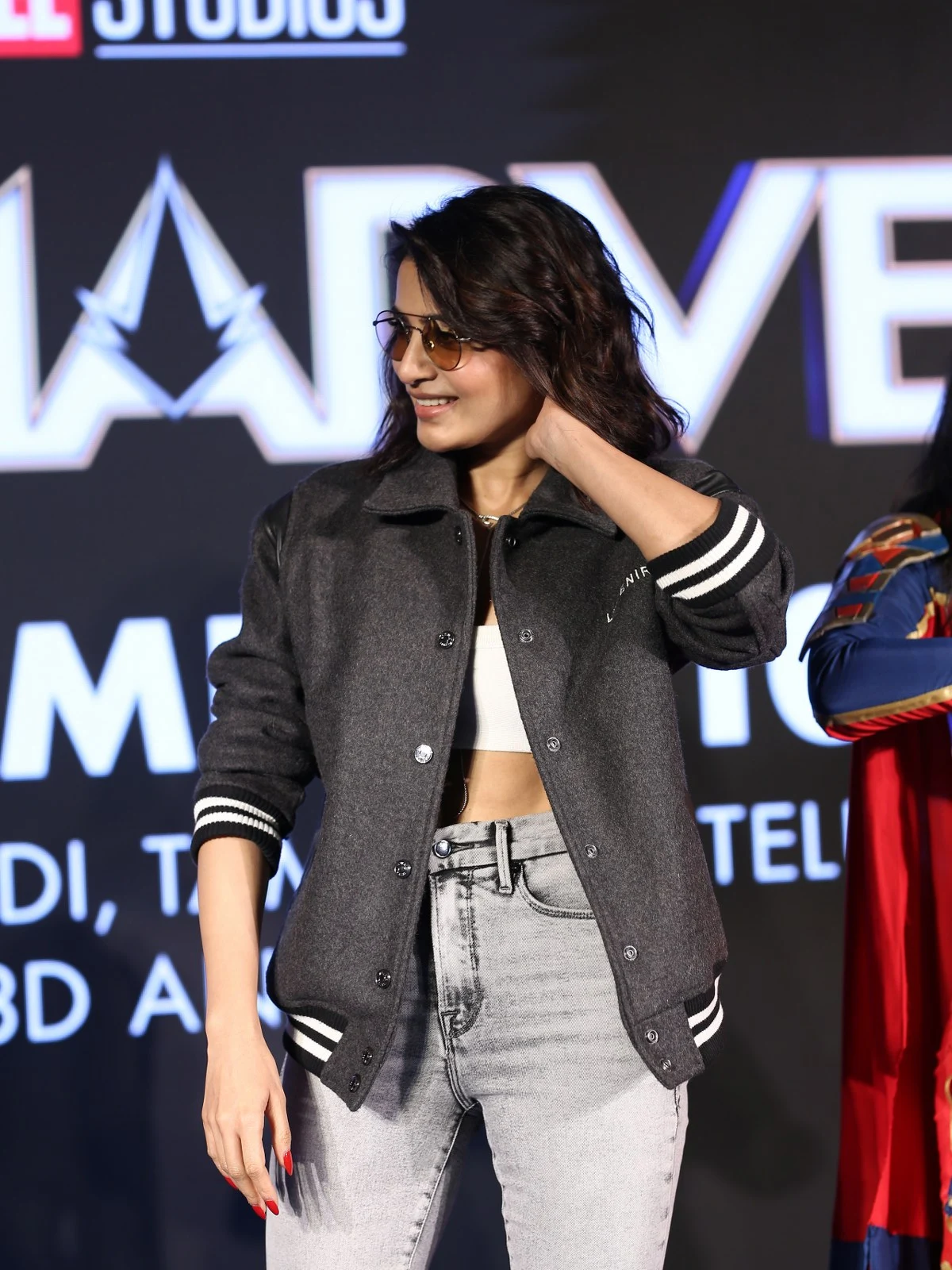 Samantha stylish look photos at The Marvels movie event