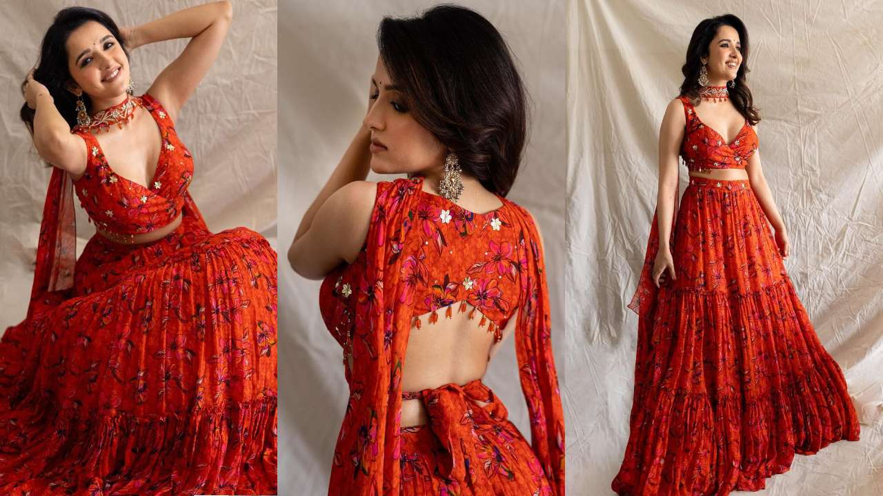 Shirley Setia : రెడ్ గాగ్రా చోళి డ్రెస్‌లో మెరిపిస్తున్న షిర్లీ సేటియా..