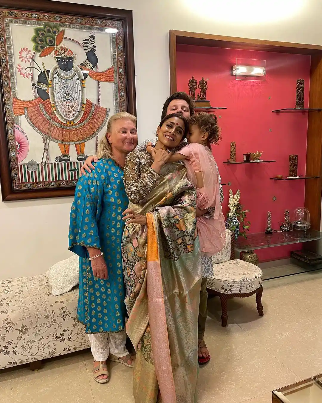 Shriya Saran Diwali Celebrations with Family