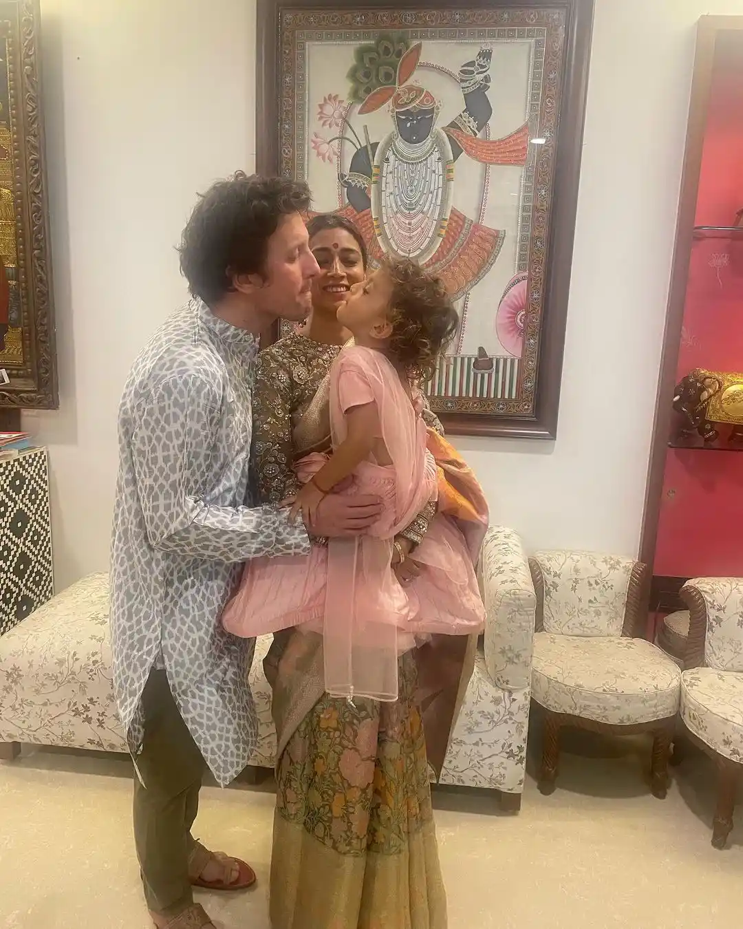 Shriya Saran Diwali Celebrations with Family