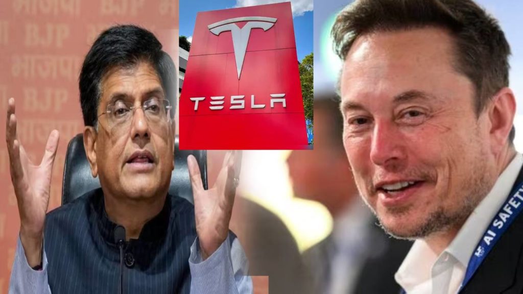 Tesla Elon Musk..Piyush Goyal  Meet