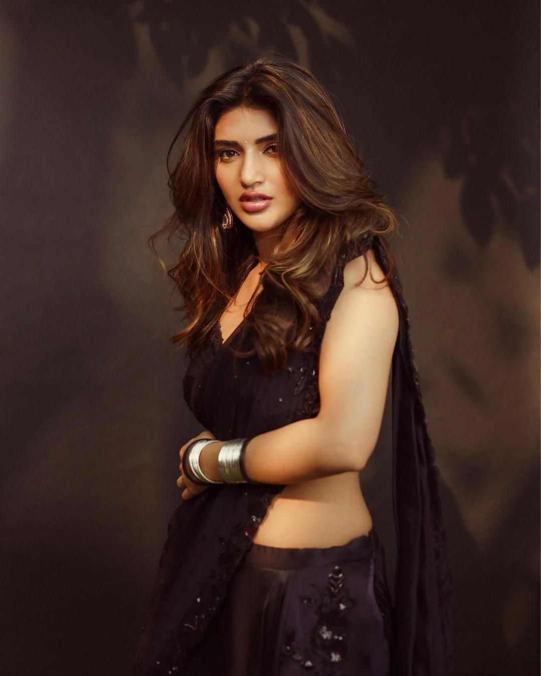 Tollywood Actress Sreeleela shines in Black Saree Photos