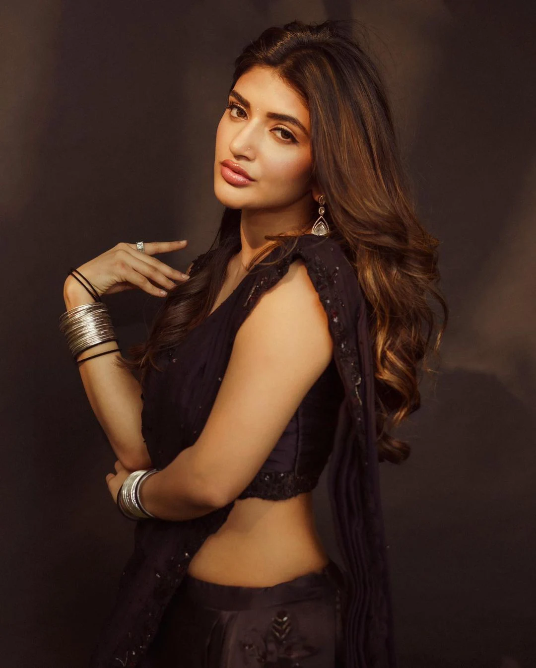 Tollywood Actress Sreeleela shines in Black Saree Photos