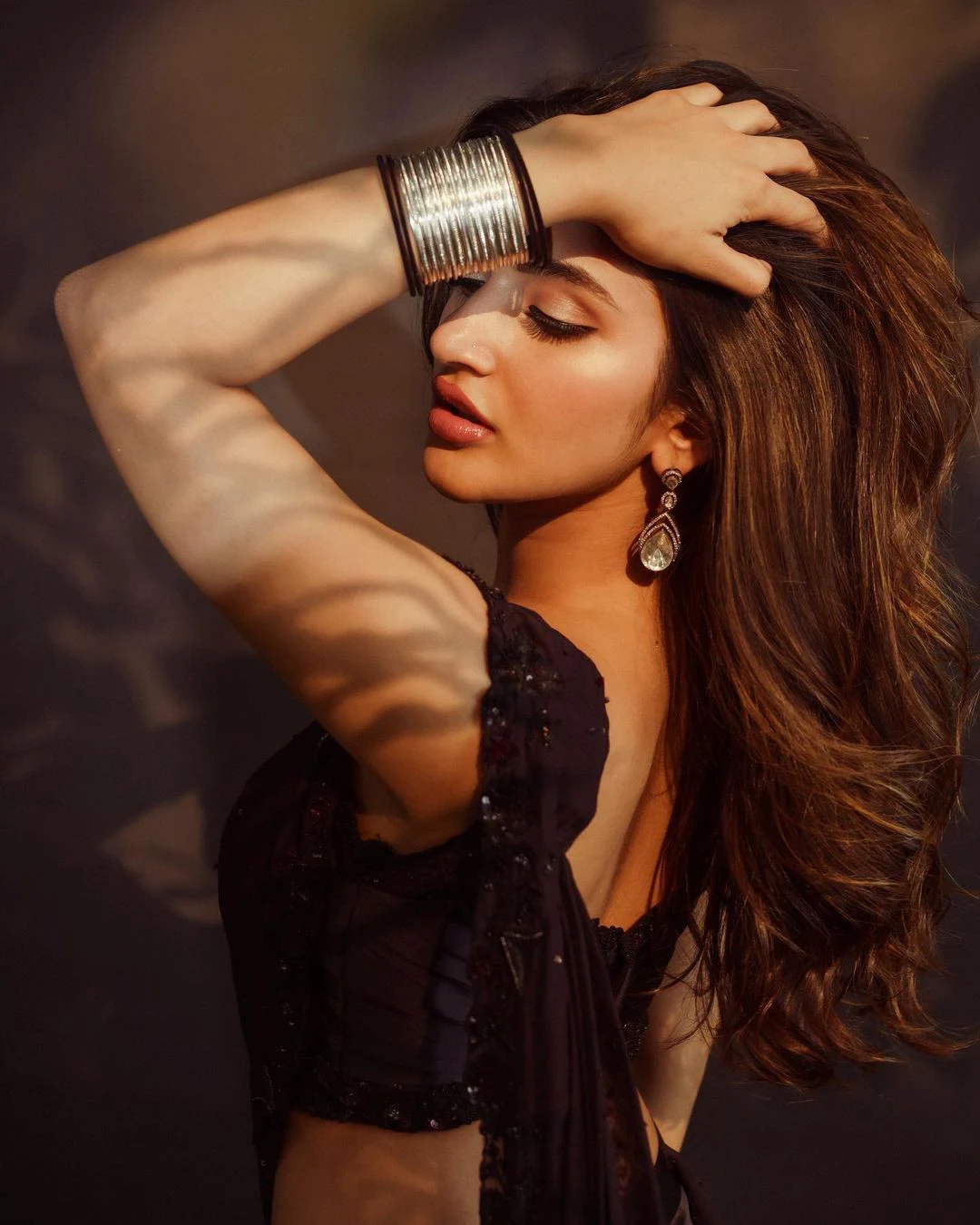Tollywood Actress Sreeleela shines in Black Saree Photos
