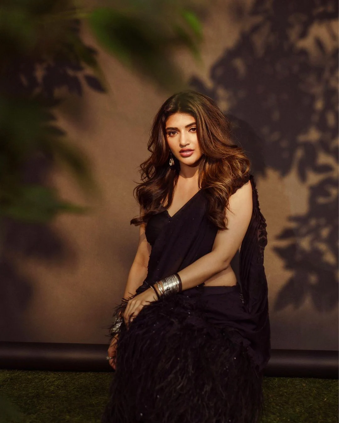 Tollywood Actress Sreeleela shines in Black Saree Photos