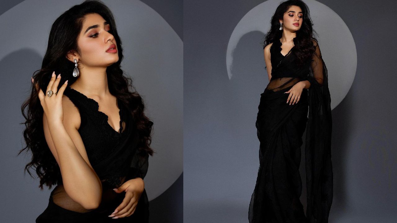 Krithi Shetty : బ్లాక్ శారీ సోయగాలతో కలవరపెడుతున్న కృతిశెట్టి..