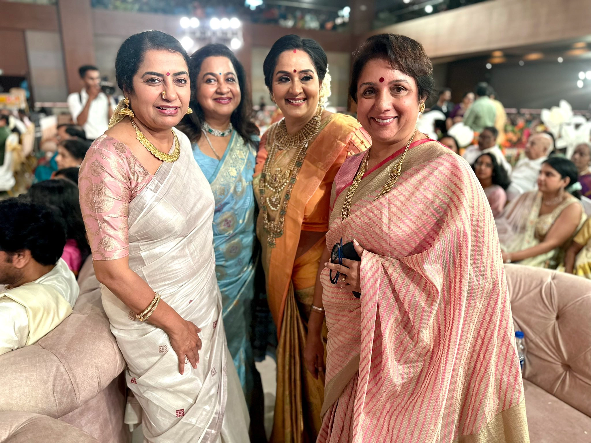 Tollywood Senior Actors at Radha Daughter Karthika Nair wedding photos
