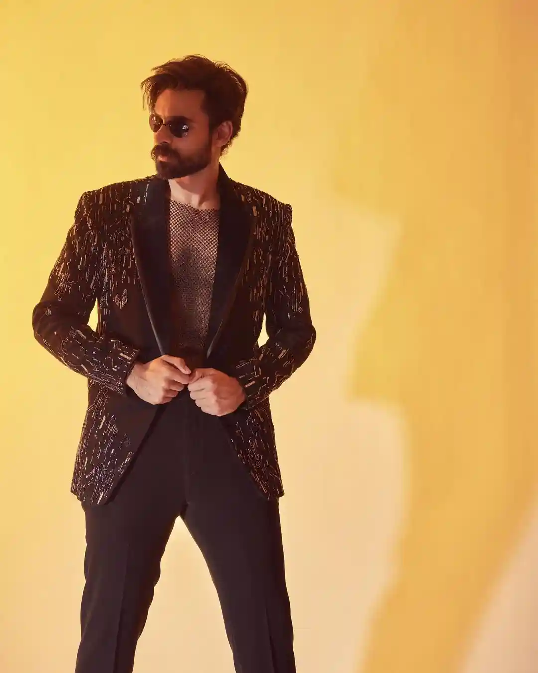 Vaishnav Tej Dashing Looks in Varun Lavanta Cocktail Party