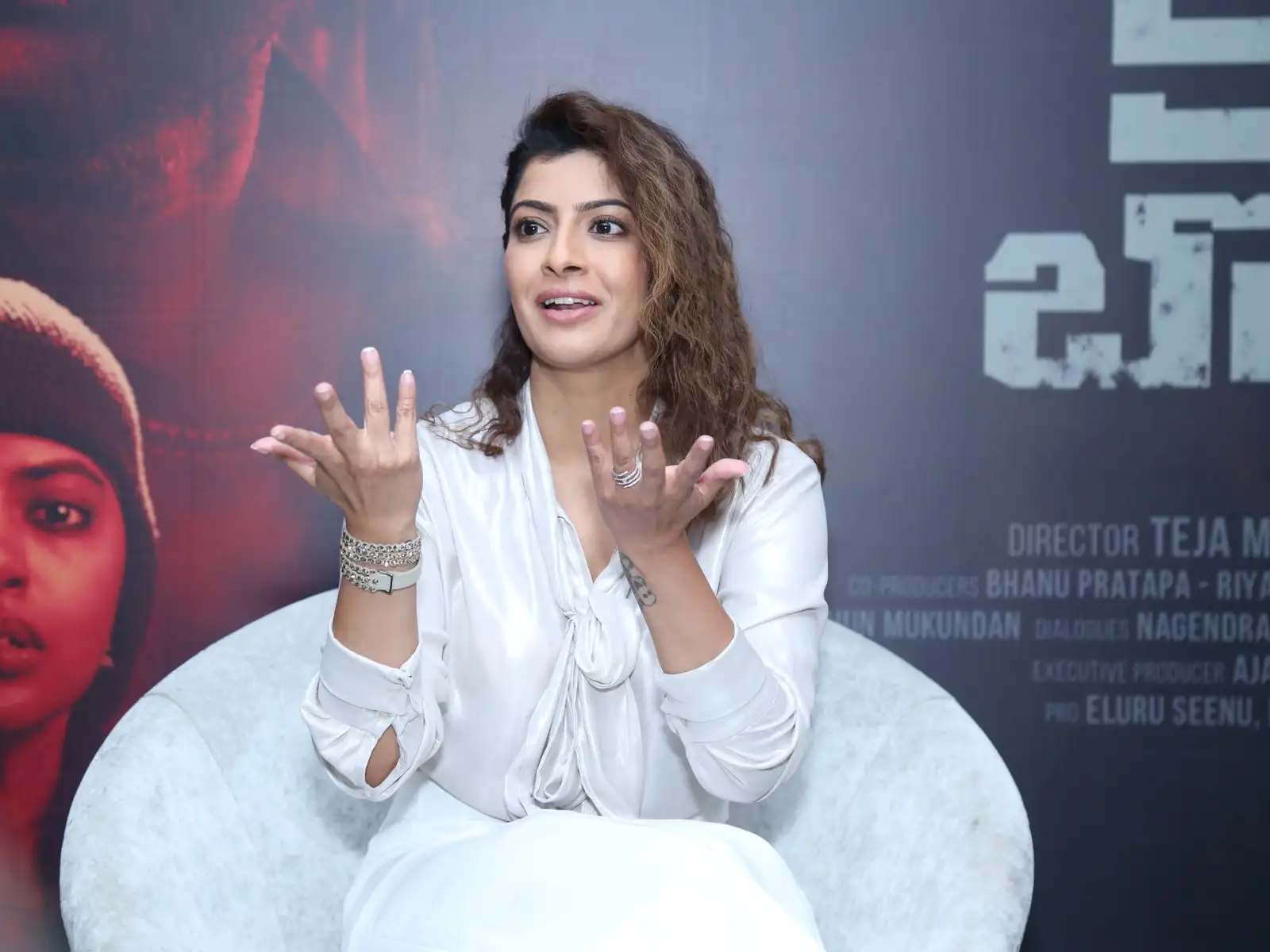 Varalaxmi Sarathkumar Cute Smiles in Kotabommali PS Movie Promotions