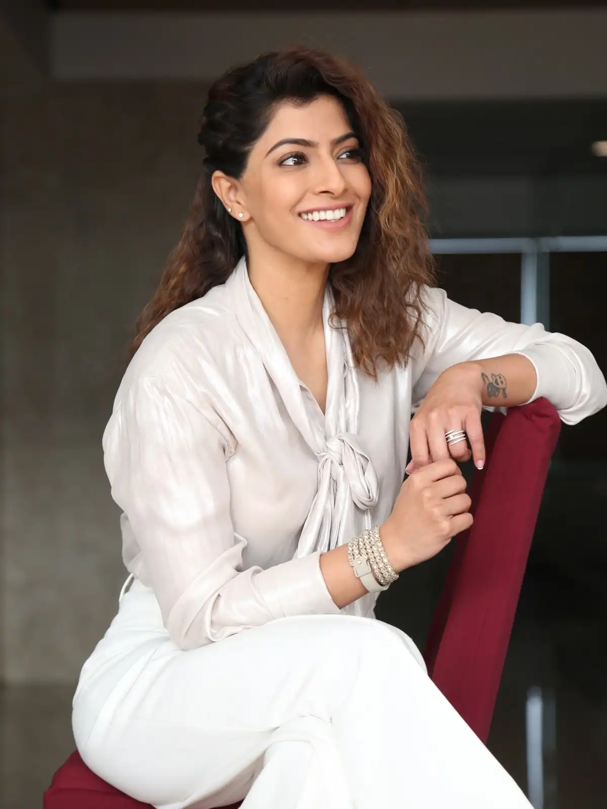 Varalaxmi Sarathkumar Cute Smiles in Kotabommali PS Movie Promotions