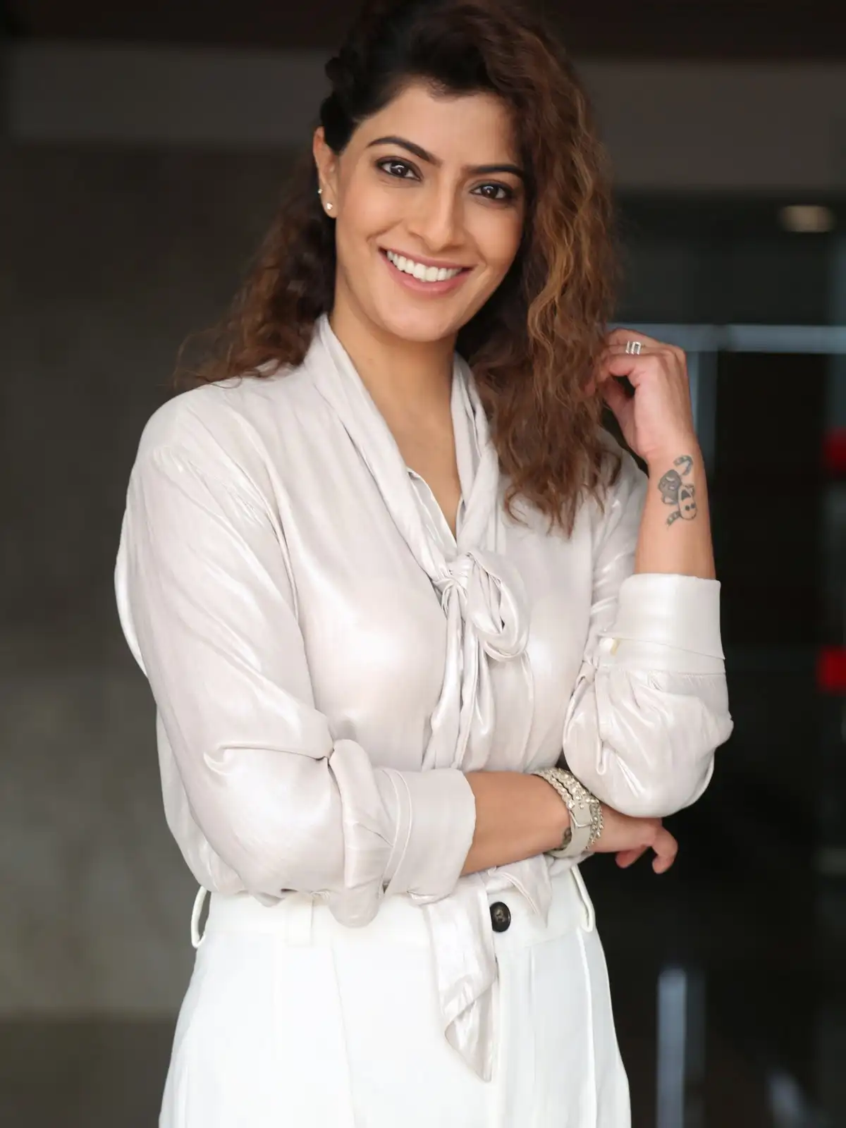 Varalaxmi Sarathkumar Cute Smiles in Kotabommali PS Movie Promotions