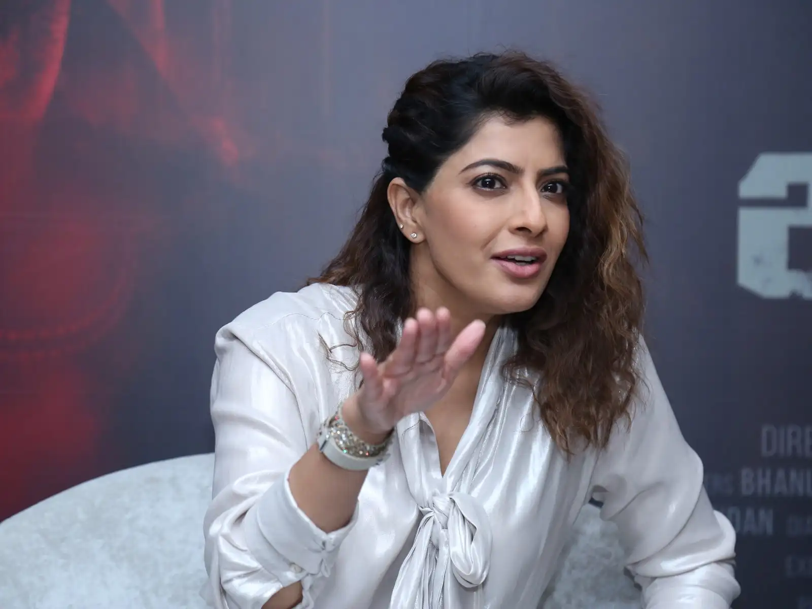 Varalaxmi Sarathkumar Cute Smiles in Kotabommali PS Movie Promotions