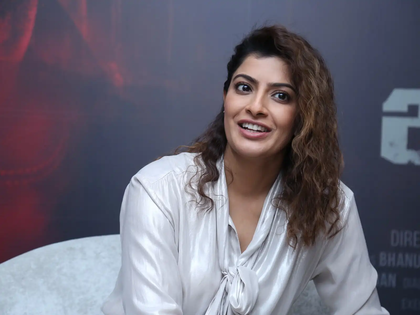 Varalaxmi Sarathkumar Cute Smiles in Kotabommali PS Movie Promotions