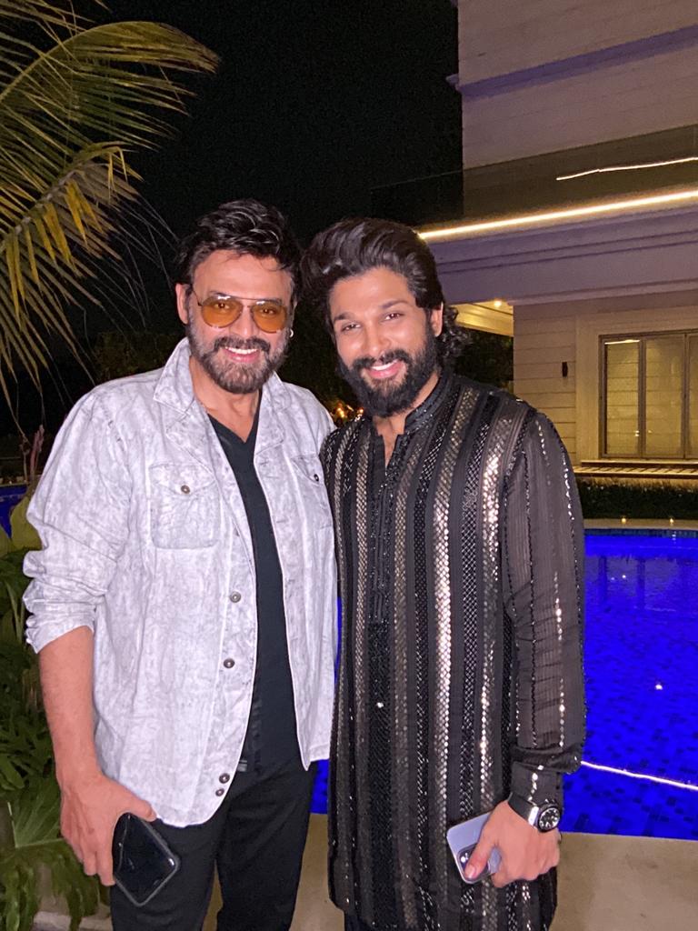 Venkatesh Nagarjuna at Chiranjeevi Diwali Bash Balakrishna missed