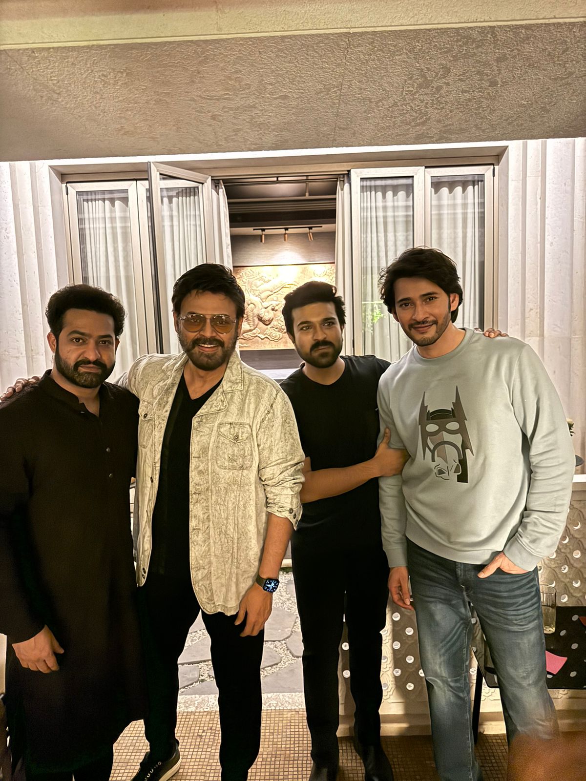 Venkatesh Nagarjuna at Chiranjeevi Diwali Bash Balakrishna missed