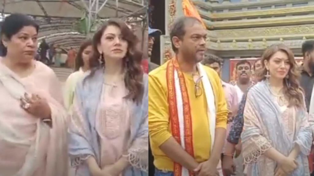 Hansika Motwani Visited Vijayawada Durgamma Temple for My Name is Shruthi Movie Promotions