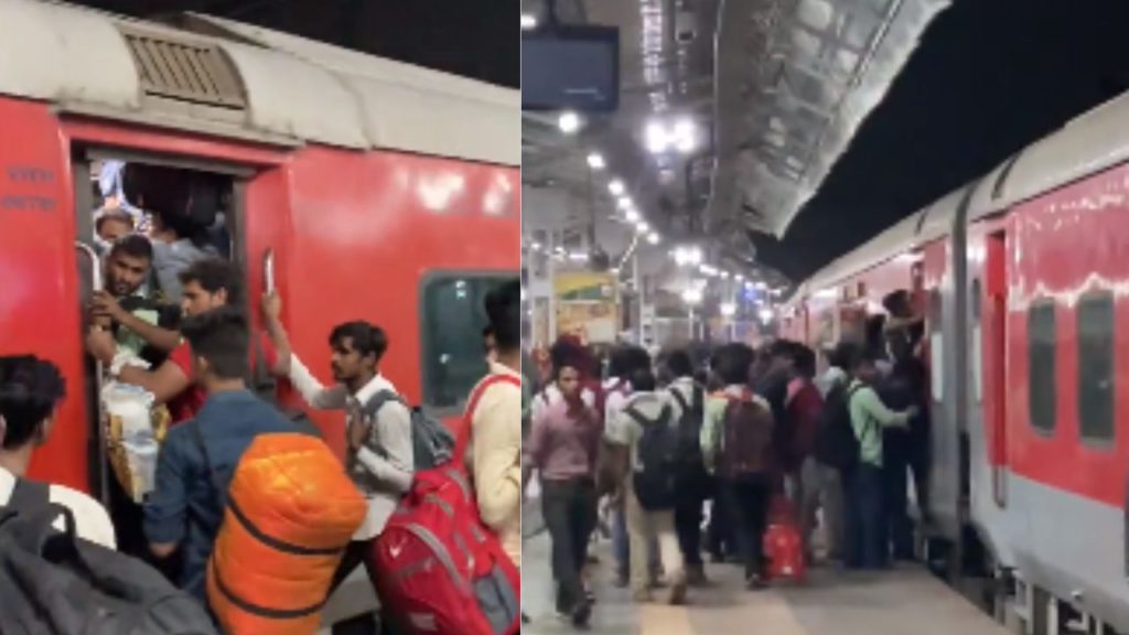 passengers rush at Railway stations