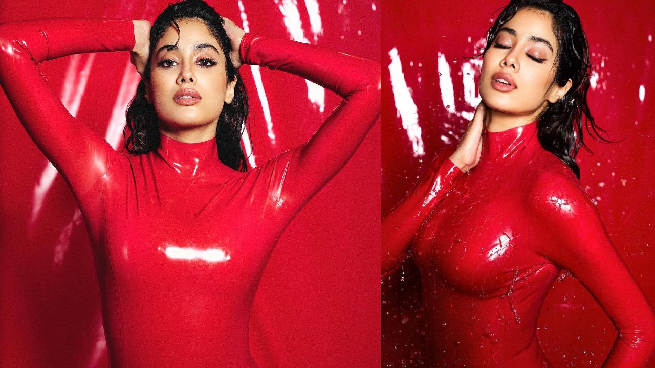 Janhvi Kapoor : రెడ్ ఫిట్ డ్రెస్సులో జాన్వీ కపూర్ ఖతర్నాక్ లుక్స్..