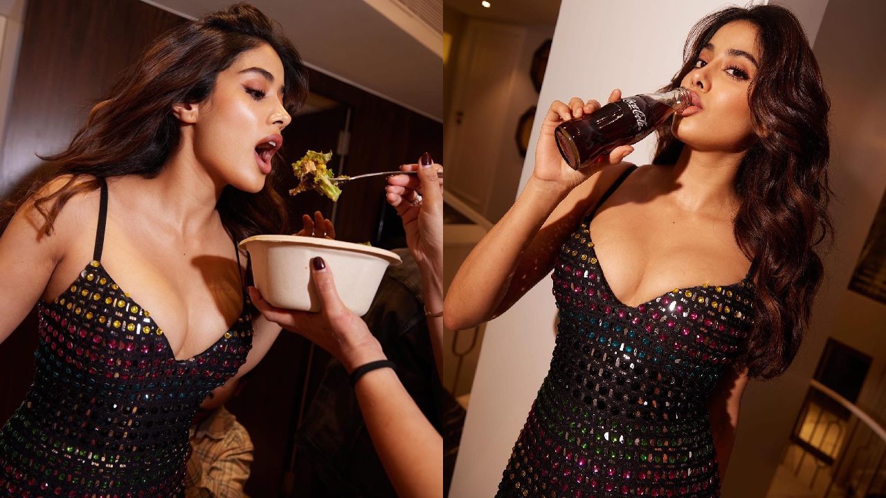 Janhvi Kapoor : ఫుడ్‌ని ఎంజాయ్ చేస్తూ.. కెమెరాకి జాన్వీ హాట్ ఫోజులు..