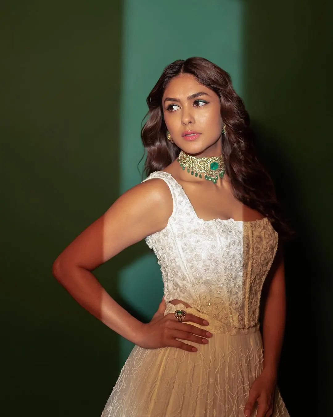 Mrunal Thakur Shines in White Dress