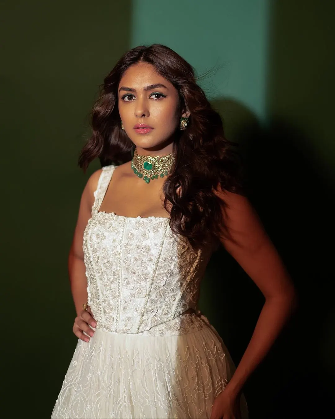Mrunal Thakur Shines in White Dress