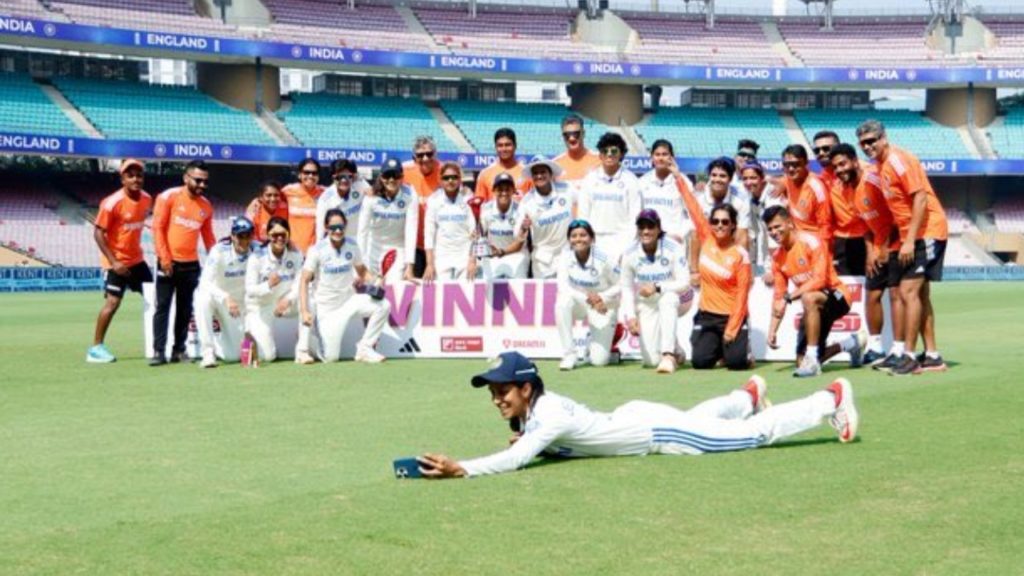 Jemimah Rodrigues clicks a winners selfies it viral on social media