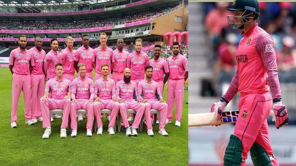 South Africa players Is Wearing Pink Jersey Against India In The 1st ODI