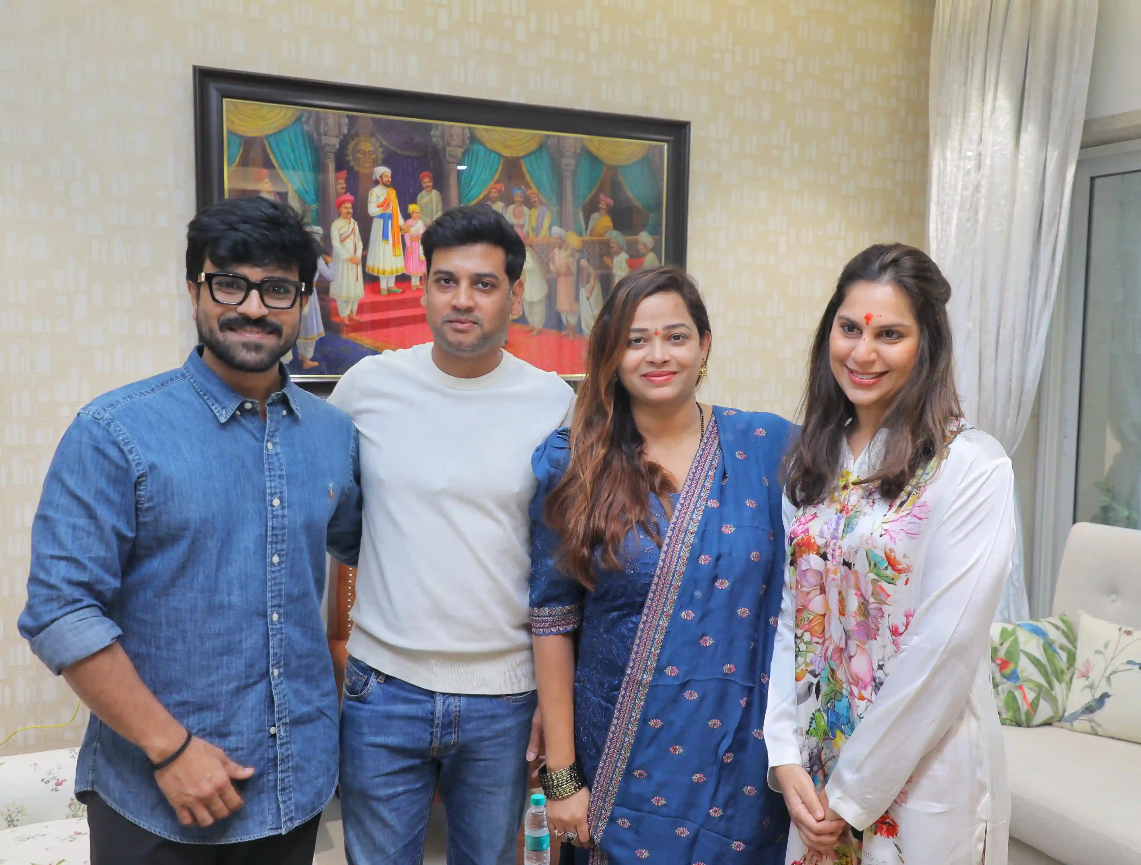 Ram Charan and Upasana meets Maharashtra CM Eknath Shinde in Mumbai
