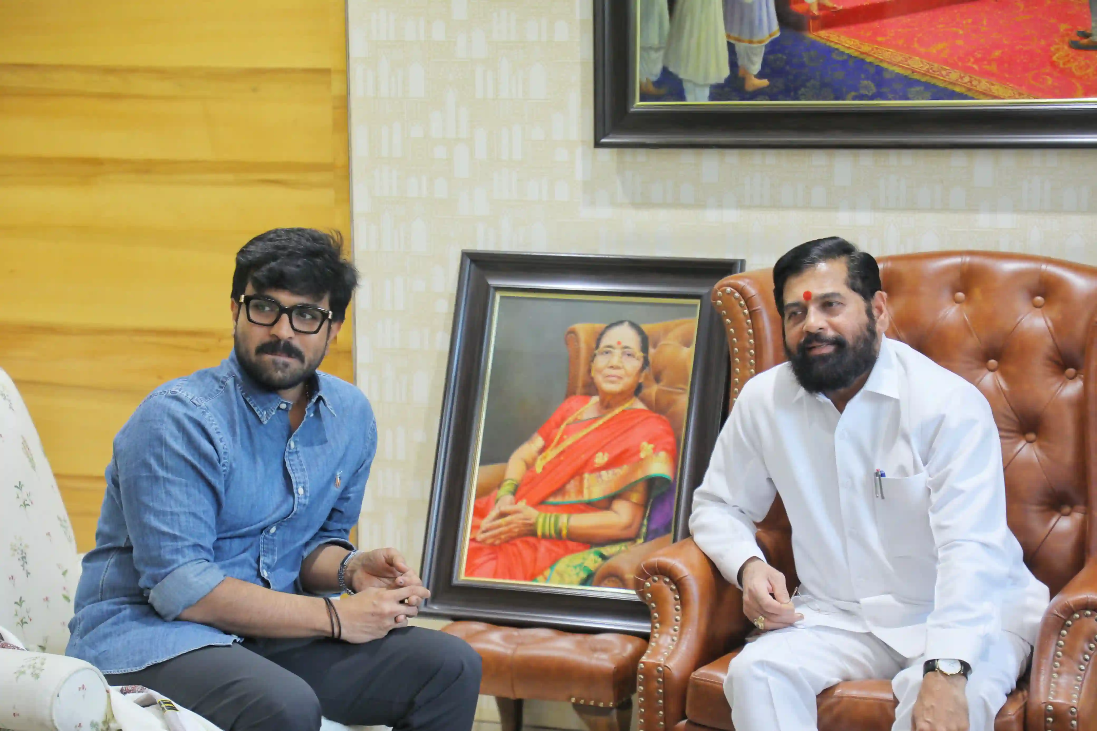 Ram Charan and Upasana meets Maharashtra CM Eknath Shinde in Mumbai